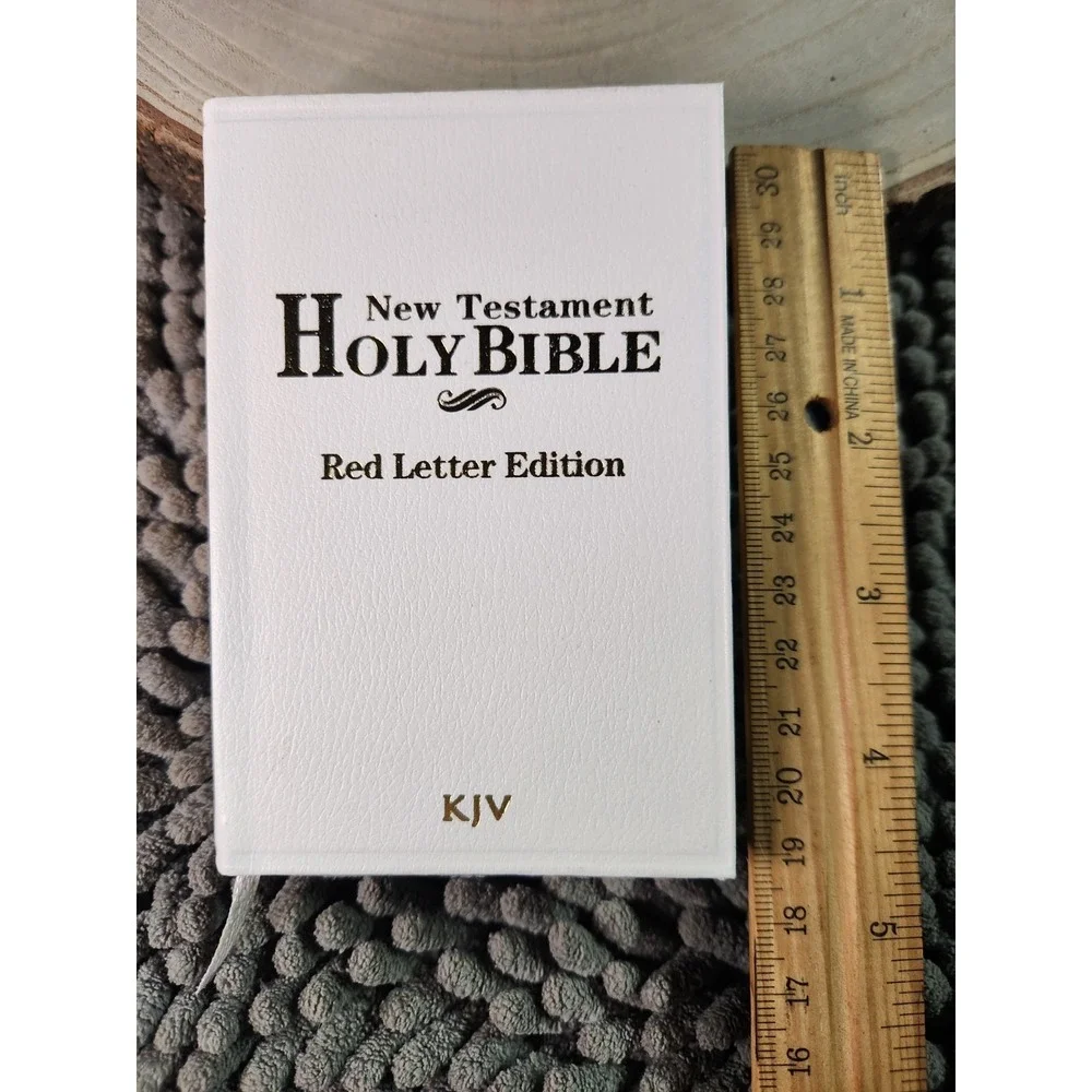 New Testament BIBLE Pocket Mini White Red Letter KJV